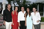 Jeff Goldstein, Anna Anissimova, Michael Sokoloff, Candice Levy, and Gerard Jeffrey at the  benefit for the NYU School of Medicine - Mental Illness Prevention Center hosted by Anna Anissimova at the Southampton residence of Denise Rich on August 14, 2004 at the Rich residence in Southampton, N.Y.<br>photo by Rob Rich copyright 2004 516-676-3939 robwayne1@aol.com