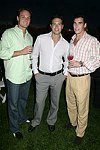 George Chopivsky, Eric Villency, and Jon Ylvisaker at the  benefit for the NYU School of Medicine - Mental Illness Prevention Center hosted by Anna Anissimova at the Southampton residence of Denise Rich on August 14, 2004 at the Rich residence in Southampton, N.Y.<br>photo by Rob Rich copyright 2004 516-676-3939 robwayne1@aol.com