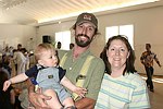 Liam, Dennis and Rebecca Kelleher at the Hamptons Baby Beach Club Launch Party at Hampton Hall in Southampton on 6-12-04<br>photo by Rob Rich copyright 2004 516-676-3939<br>robwayne1@aol.com  