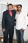 Director Stephen Fry and Director of Programming for the Hampton Film Festival Rajenda Roy at the Summer Screening of 'Bright Young Things' directed by Stephen Fry at the UA theatre in Easthampton, N.Y.<br> photo by Rob Rich copyright 2004 516-676-3939  robwayne1@aol.com
