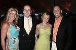 Trish Backal, John and Laura Barker, and John Hummel    at the 8th. Annual Orchid Ball  to benefit the Child Developement Center of the Hamptons on July 24, 2004 at the Villa Maria in Watermill. photo by Rob Rich copyright 2004 516-676-3939  robwayne1@aol.com