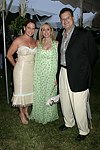Trish Backal, John and Laura Barker, and John Hummel  at the 8th. Annual Orchid Ball  to benefit the Child Developement Center of the Hamptons on July 24, 2004 at the Villa Maria in Watermill. photo by Rob Rich copyright 2004 516-676-3939  robwayne1@aol.com