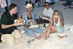 at the annual Hamptons Clambake at Flying Point Beach in Watermill on 7-11-04<br>photo by Rob Rich copyright 2004 516-676-3939 robwayne1@aol.com