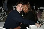 Jason Binn and Star Jones at the annual Hamptons Clambake at Flying Point Beach in Watermill on 7-11-04<br>photo by Rob Rich copyright 2004 516-676-3939 robwayne1@aol.com