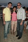 Matt Levey, Lauren and  Steve Boxer at the annual Hamptons Clambake at Flying Point Beach in Watermill on 7-11-04<br>photo by Rob Rich copyright 2004 516-676-3939 robwayne1@aol.com