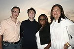 Dan Scheffey,Jason Binn, Star Jones, and <br>Fern Mallis at the annual Hamptons Clambake at Flying Point Beach in Watermill on 7-11-04<br>photo by Rob Rich copyright 2004 516-676-3939 robwayne1@aol.com