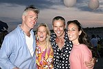 Dylan Doherty, Kim Folks, T.R. Pescod, and Ali Schwarz at the annual Hamptons Clambake at Flying Point Beach in Watermill on 7-11-04<br>photo by Rob Rich copyright 2004 516-676-3939 robwayne1@aol.com