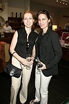 Maria Boyazny and Yasmine Pedersen at Swinging Saturday at Cole Haan in Easthampton on 8-14-04.  photo by Rob Rich copyright 2004 516-676-3939  robwayne1@aol.com