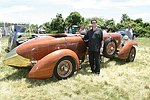 Robert Seibel and a 1939 Lagonda V12 from the Barry Trupin collection  on 6-13-04 at the Concourse D'elegance at Sayre Park in Bridgehampton, N.Y.<br>photo by Rob Rich copyright 2004<br>516-676-3939 robwayne1@aol.com