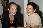Ellen Barkin and Marisa  Tomei at the  Diane von Furstenberg fashion show  in Manhattan, N.Y. on September 12, 2004.<br>(photo by Rob Rich/ The Everett Collection)