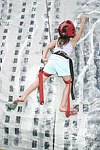 Leah Lane tries rapeling  at the Albert Einstein College of Medicine's Family Day Carnival at the Villa Maria in Watermill on 8-15-04<br>  photo by Rob Rich copyright 2004 516-676-3939  robwayne1@aol.com
