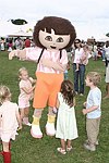 Dora the Explorer with the kids at the Albert Einstein College of Medicine's Family Day Carnival at the Villa Maria in Watermill on 8-15-04<br>  photo by Rob Rich copyright 2004 516-676-3939  robwayne1@aol.com