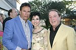 Jeff Furman, Arlene and Alan Lazar at the Southampton residence of Jeff Furman on 6-19-04<br>photo by Rob Rich copyright 2004   516-676-3939