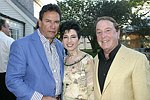 Jeff Furman, Arlene and Alan Lazar at the Southampton residence of Jeff Furman on 6-19-04<br>photo by Rob Rich copyright 2004   516-676-3939