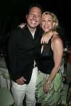 Dr. Howard Sobel and Michele Boxer  at the G&P Fundraiser at the Southampton Residence of Denise Rich on  July 10, 2004<br> photo by Rob Rich copyright 2004 516-676-3939 robwayne1@aol.com