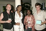 Austin Welch, Biola Adekami, Larry Underwood, and Brandon Sullivan at the  XVII Annual Garden Gala benefit  at the Easthampton residence of Jerry della Femina and Judy Licht on 6-5-04<br>photo by Rob Rich copyright 2004  516-676-3939  robwayne1@aol.com