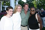 Nancy Mahon, Blaine Trump, Gregg Connors, and Star Jones at the God's Love We Deliver Mid Sumer Drinks party on 6-12-04 at the Southampton Estate of Don Burns and Gregg Connors  all photos by Rob Rich copyright 2004 516-676-3939