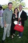 Steven Said, Melissa Cohn, and David Kirsch at the God's Love We Deliver Mid Sumer Drinks party on 6-12-04 at the Southampton Estate of Don Burns and Gregg Connors  all photos by Rob Rich copyright 2004 516-676-3939