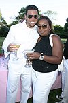 Al Reynolds and fiancee' Star Jones at the God's Love We Deliver Mid Sumer Drinks party on 6-12-04 at the Southampton Estate of Don Burns and Gregg Connors  all photos by Rob Rich copyright 2004 516-676-3939