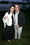 Desiree Gruber and Kyle MacLachlan at the God's Love We Deliver Mid Sumer Drinks party on 6-12-04 at the Southampton Estate of Don Burns and Gregg Connors  all photos by Rob Rich copyright 2004 516-676-3939