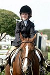 Leah Lane  at the 29th. Annual Hampton Classic Horse Show in Bridgehamtpon.<br>photo by Rob Rich copyright 2004<br>516-676-3939<br>robwayne1@aol.com