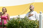 Lindsay Kremer singing the National Anthem at the 29th. Annual Hampton Classic Horse Show in Bridgehamtpon.<br>photo by Rob Rich copyright 2004<br>516-676-3939<br>robwayne1@aol.com