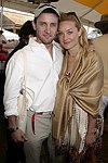 Dan Abrams and Elisabeth Rohm at the Hampton Classic Horse Show on September 5, 2004  in Bridgehampton, N.Y.<br> (photo by Rob Rich copyright 2004 516-676-3939)