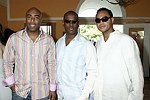 NEW YORK - MAY 29: Aaron Wicks, Eric Logan, and Vincent Spencer at the Hampton's Magazine Party at Jason Binn's Southampton residence on May 29, 2004<br>(photo by Rob Rich/Getty Images)