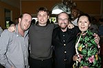 NEW YORK - MAY 29: Noah Teppenberg, Jason Binn, James Lipton, and Keda Kai at the Hampton's Magazine Party at Jason Binn's Southampton residence on May 29, 2004<br>(photo by Rob Rich/Getty Images)