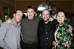 NEW YORK - MAY 29: Noah Teppenberg, Jason Binn, James Lipton, and Keda Kai at the Hampton's Magazine Party at Jason Binn's Southampton residence on May 29, 2004<br>(photo by Rob Rich/Getty Images)