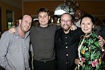 NEW YORK - MAY 29: Noah Teppenberg, Jason Binn, James Lipton, and Keda Kai at the Hampton's Magazine Party at Jason Binn's Southampton residence on May 29, 2004<br>(photo by Rob Rich/Getty Images)
