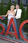 Barbara Siemer and Mayor Ed Deyermond at JLXBistro for the &quotSave the Sign&quot benefit in Sag Harbor on 6-17-04. photo by Rob Rich copyright 2004<br>516-676-3939 robwayne1@aol.com<br>112 12th. AVe, Sea Cliff, N.Y.11579
