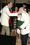 NEW YORK - JUNE 15: Milton Glazer  and George Lang at the 80th.birthday celebration of famed restaruanteur GEORGE LANG at Cafe des Artistes in Manhattan on June 15, 2004.<br>photo by Rob Rich copyright 2004 516-676-3939