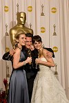 Academy Award winners Kate Winslet, left, Sean Penn, center and Penelope Cruz, right,  pose backstage for the press with the Oscar� at the 81st Annual Academy Awards� from the Kodak Theatre, in Hollywood, CA Sunday, February 22, 2009