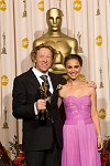 For Achievement in cinematography the Oscar� goes to cinematographer Anthony Dod Mantle, left, posing with presenter Natalie Portman, right,  for the work done on Slumdog Millionaire� (Fox Searchlight) during the live ABC Television broadcast of the 81st Annual Academy Awards� from the Kodak Theatre In Hollywood, CA Sunday, February 22, 2009.