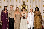 Academy Award�-winner Penelope Cruz (center) with presenters (left to right) Angelica Houston, Tilda Swinton, Goldie Hawn, Eva Marie Saint, and Whoopi Goldberg backstage at the 81st Academy Awards� are presented live on the ABC Television network from The Kodak Theatre in Hollywood, CA, Sunday, February 22, 2009.