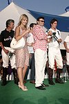 Jessica Alba, Tomas Franco, and Richard Sitomer  at the Mercedes Benz Polo Challenge on July 17, 2004 in Bridgehampton, N.Y.  photo by Rob Rich copyright 2004<br>516-676-3939 robwayne1@aol.com