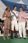 Jessica Alba, Tomas Franco, and Richard Sitomer at the Mercedes Benz Polo Challenge on July 17, 2004 in Bridgehampton, N.Y.  photo by Rob Rich copyright 2004<br>516-676-3939 robwayne1@aol.com
