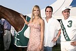 Jessica Alba , Dr. Howard Sobel, and Facundo Pierres at the Mercedes Benz Polo Challenge on July 17, 2004 in Bridgehampton, N.Y.  photo by Rob Rich copyright 2004<br>516-676-3939 robwayne1@aol.com