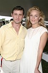 Dan Abrams and Elisabeth Rohm  at the Mercedes Benz Polo Challenge on July 17, 2004 in Bridgehampton, N.Y.  photo by Rob Rich copyright 2004<br>516-676-3939 robwayne1@aol.com