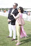 Jim Taylor and Pamela Fiore from Town and Country Magazine  at the Mercedes Benz Polo Challenge on Bridgehamtpon, N.Y. on 8-7-04.<br>photo by Rob Rich copyright 2004<br>516-676-3939<br>robwayne1@aol.com