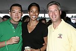 Jim Shi, Eden Williams, and Darren  at the Mercedes Benz Polo Challenge on Bridgehamtpon, N.Y. on 8-7-04.<br>photo by Rob Rich copyright 2004<br>516-676-3939<br>robwayne1@aol.com