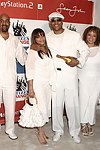 LL Cool J and guests at the Sean P. Diddy Coombs  annual White Party on July 4, 2004at the Sony Playstation 2 Estate in Bridgehampton, N.Y.  (Photo by Rob Rich/Everett Collection)