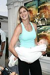 Gabrielle Reece with daughter Reece Viola Hamilton  at the RIDING GIANTS movie premiere on July 2, 2004 at the Southampton Cinema in Southampton, N.Y.<br>photo by Rob Rich copyright 2004 516-676-3939 robwayne1@aol.com