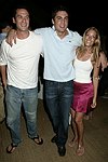 Eric Richma, Fabian Basabe,and Morgan Gold  at the after party for the movie premiere of 'RIDING GIANTS' at the Southampton home of Andrew Rosen on 7-2-04<br>photo by Rob Rich copyright 2004  516-676-3939