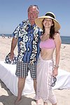 Gregg Noll and Samantha Ronson at the 'Riding Giants' beach party at the Watermill ocean front residence of Alex von Furstenberg on 7-3-04<br>photos by Rob Rich copyright 2004  516-676-3939