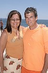 Fern Mallis and Andrew Rosen at the 'Riding Giants' beach party at the Watermill ocean front residence of Alex von Furstenberg on 7-3-04<br>photos by Rob Rich copyright 2004  516-676-3939