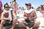 Shon Tomlin and Pat Parnell at the 'Riding Giants' beach party at the Watermill ocean front residence of Alex von Furstenberg on 7-3-04<br>photos by Rob Rich copyright 2004  516-676-3939