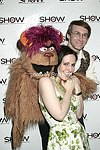 Trekkie Monster, Stephanie D'Abruzzo and Rick Lyon at the First Annual &quotShow People&quot Tony Awards Party<br>May 24, 2004 - Gotham Hall<br>New York City<br>photo by Rob Rich copyright 2004<br>516-676-3939<br>robwayne1@aol.com