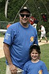 Stewart and Leah Lane at the Artist and Writer's Annual Softball game in Easthampton on 8-21-04.  photo by Rob Rich copyright 2004 516-676-3939  robwayne1@aol.com